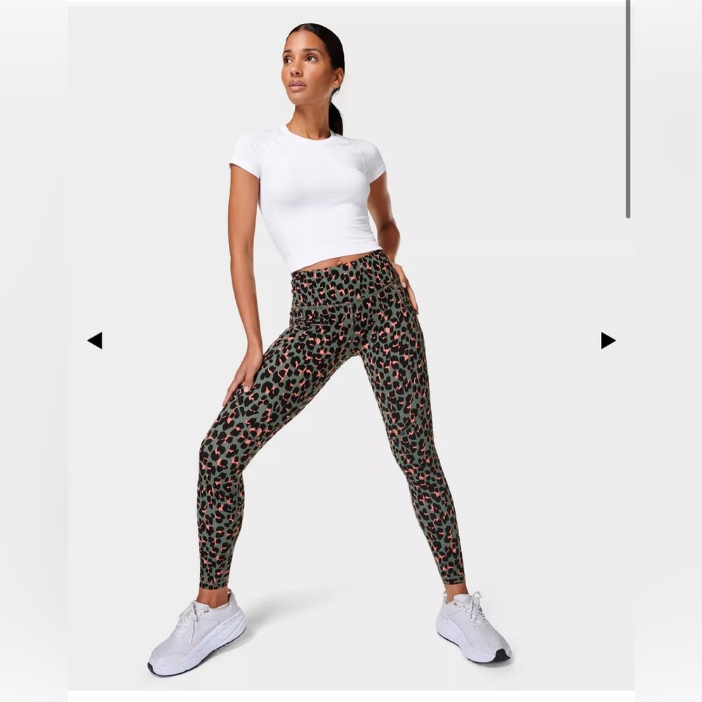 Sweaty Betty Leopard print Power Workout Leggings NWOT